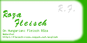 roza fleisch business card